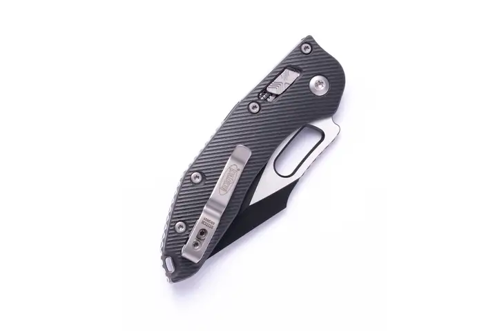 Microtech Stitch Ram Lok S/E Black Full Serrate Fluted G-10 3.71in Folding Knife w/ Free Shipping — 2 models - view 3